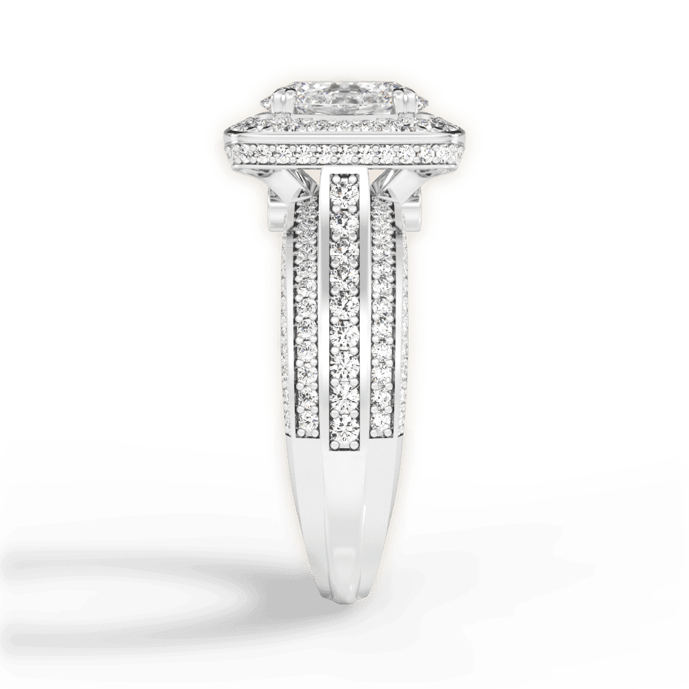 14kt White Gold/18kt White Gold/Platinum/oval/perspective