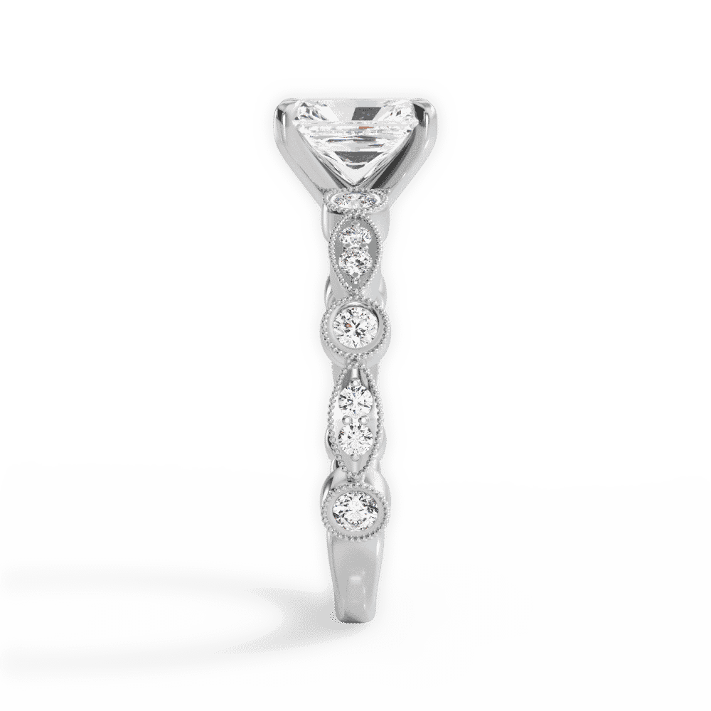 14kt White Gold/18kt White Gold/Platinum/radiant/perspective