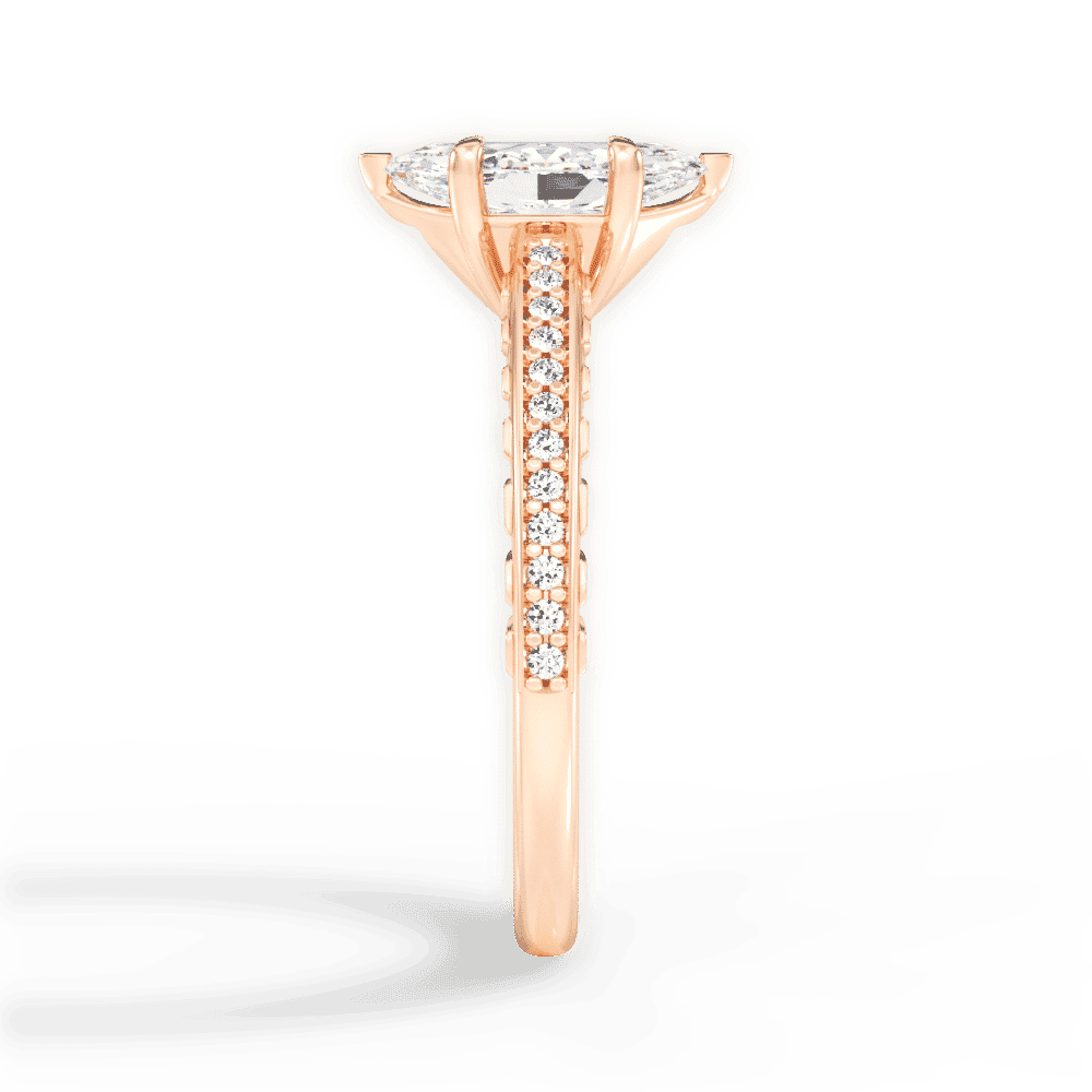 14kt Rose Gold/18kt Rose Gold/marquise/perspective