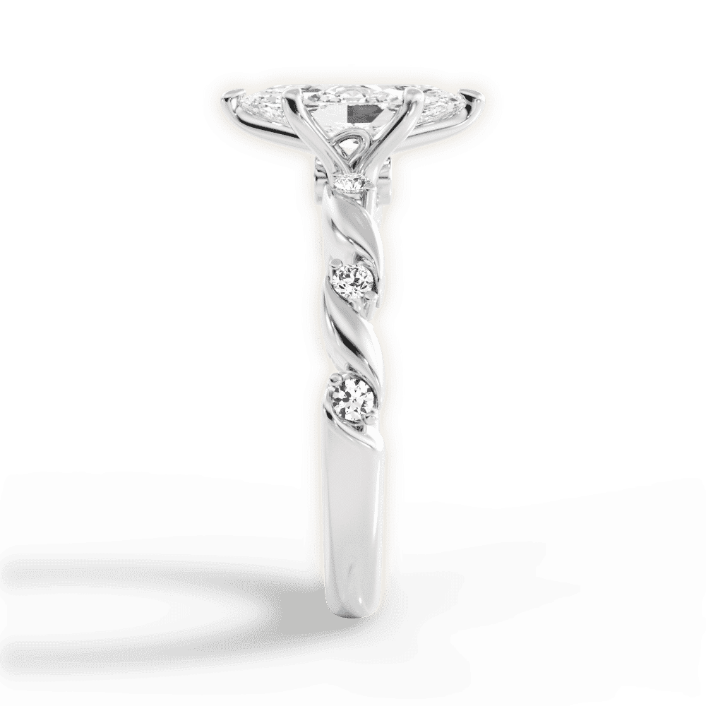 14kt White Gold/18kt White Gold/Platinum/marquise/perspective