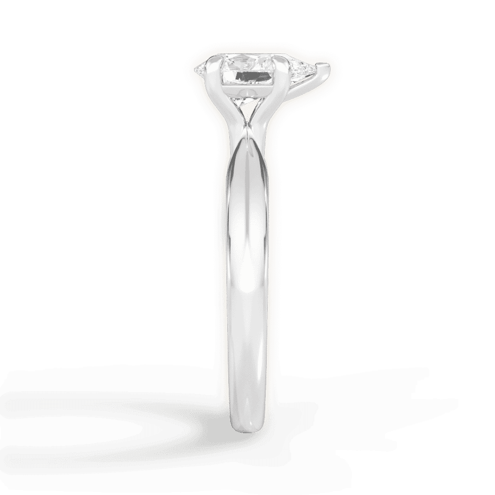 14kt White Gold/18kt White Gold/Platinum/pear/perspective