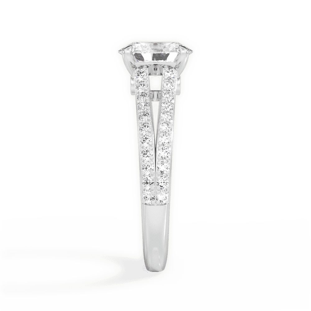 14kt White Gold/18kt White Gold/Platinum/oval/perspective