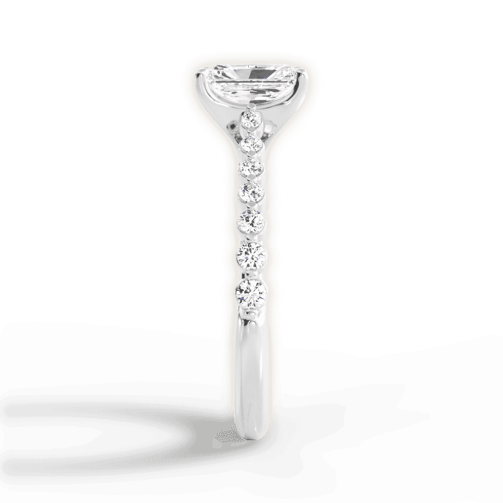 14kt White Gold/18kt White Gold/Platinum/radiant/perspective