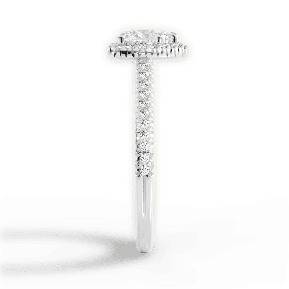 14kt White Gold/18kt White Gold/Platinum/heart/perspective