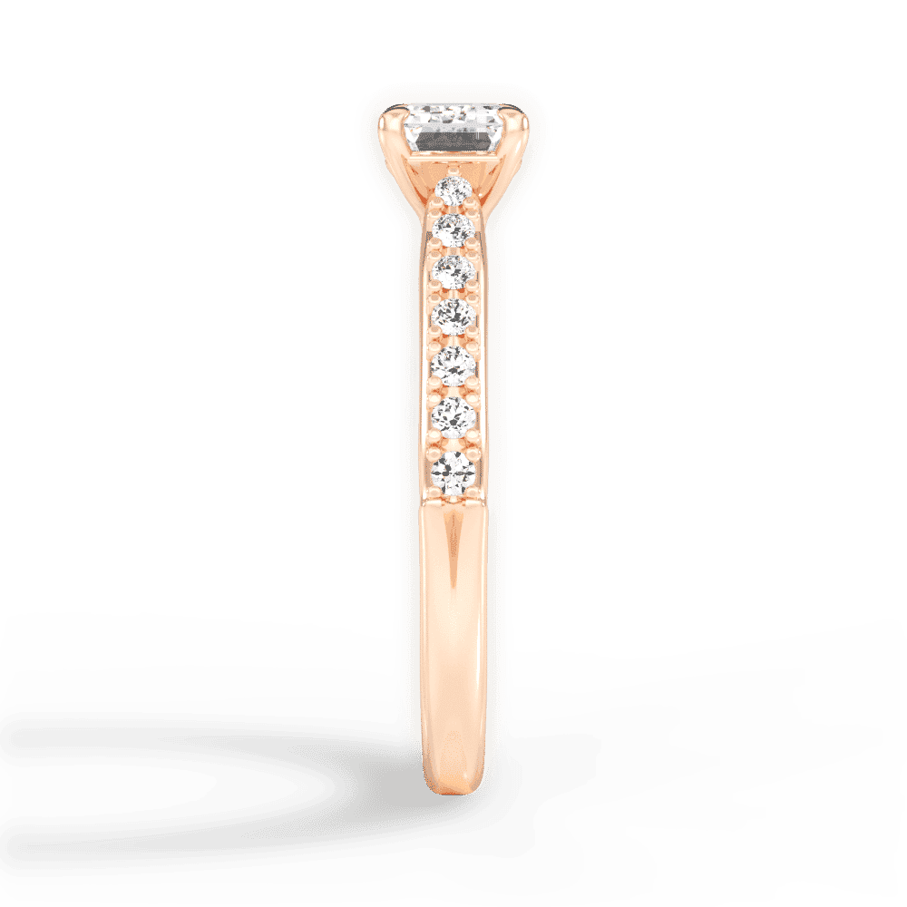 14kt Rose Gold/18kt Rose Gold/emerald/perspective