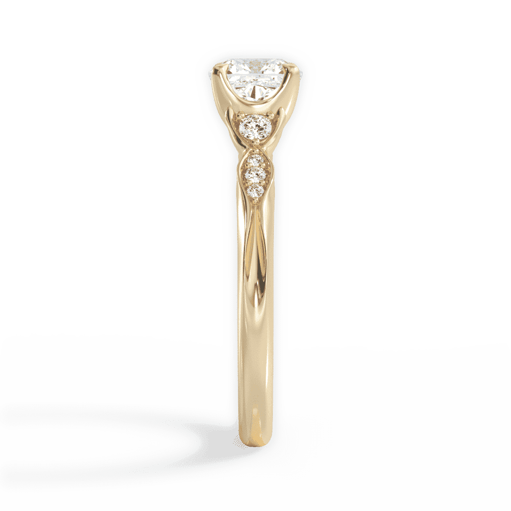 14kt Yellow Gold/18kt Yellow Gold/cushion/perspective