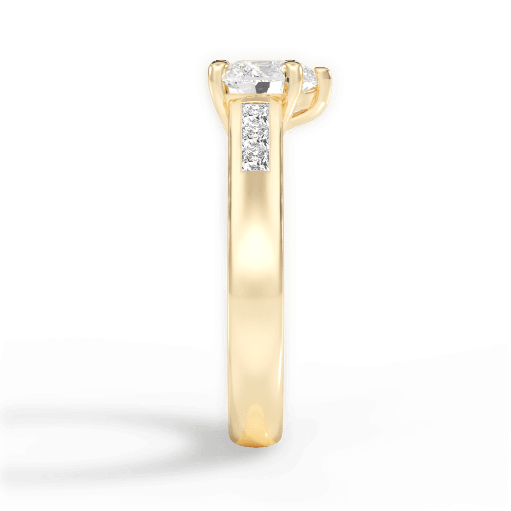 14kt Yellow Gold/18kt Yellow Gold/heart/perspective