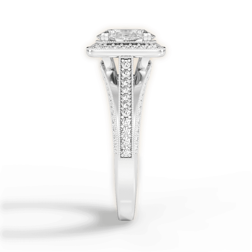 14kt White Gold/18kt White Gold/Platinum/oval/perspective