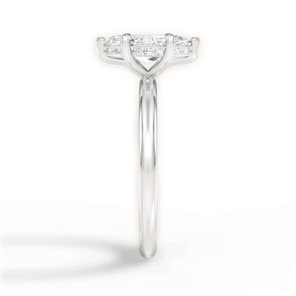 14kt White Gold/18kt White Gold/Platinum/marquise/perspective