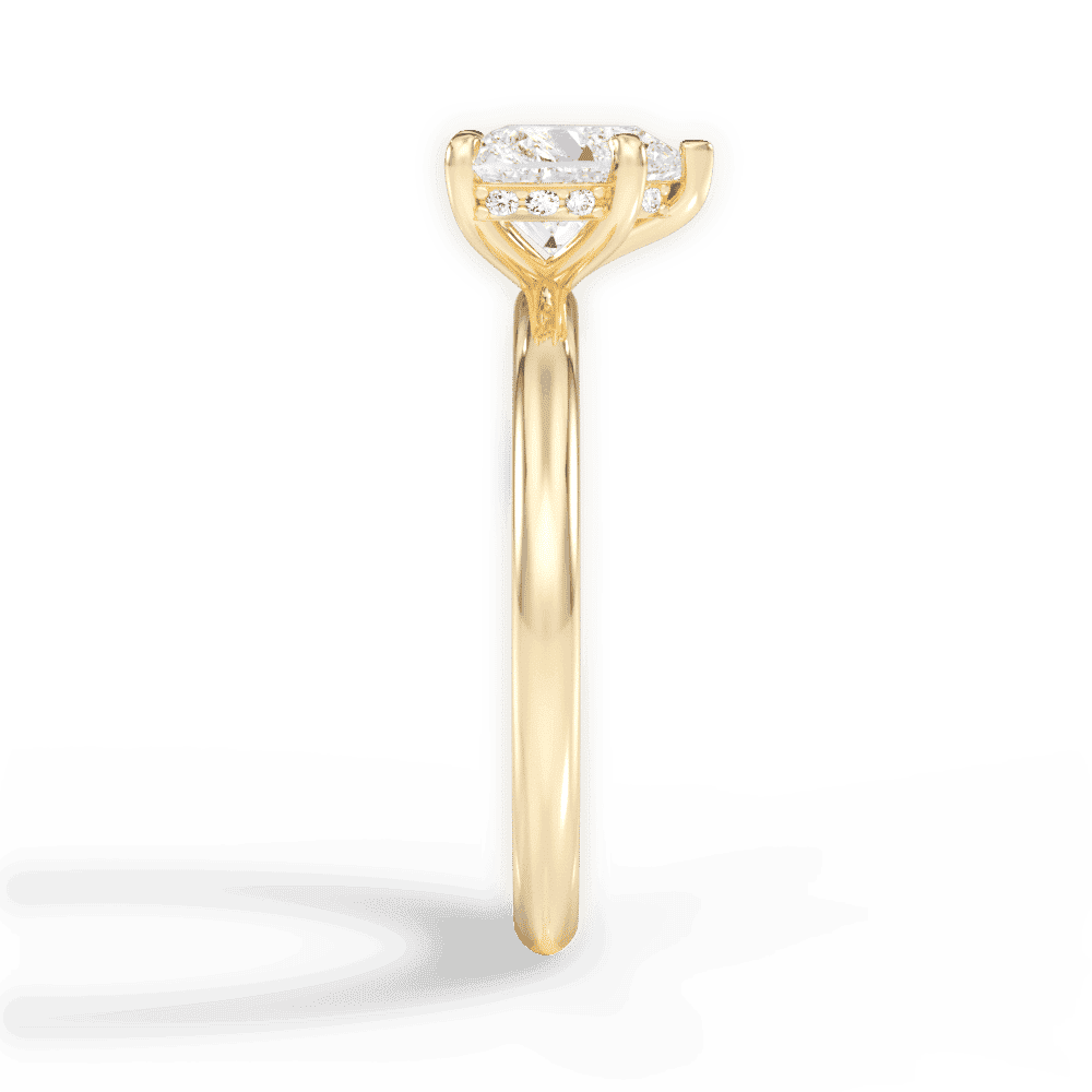 14kt Yellow Gold/18kt Yellow Gold/heart/perspective