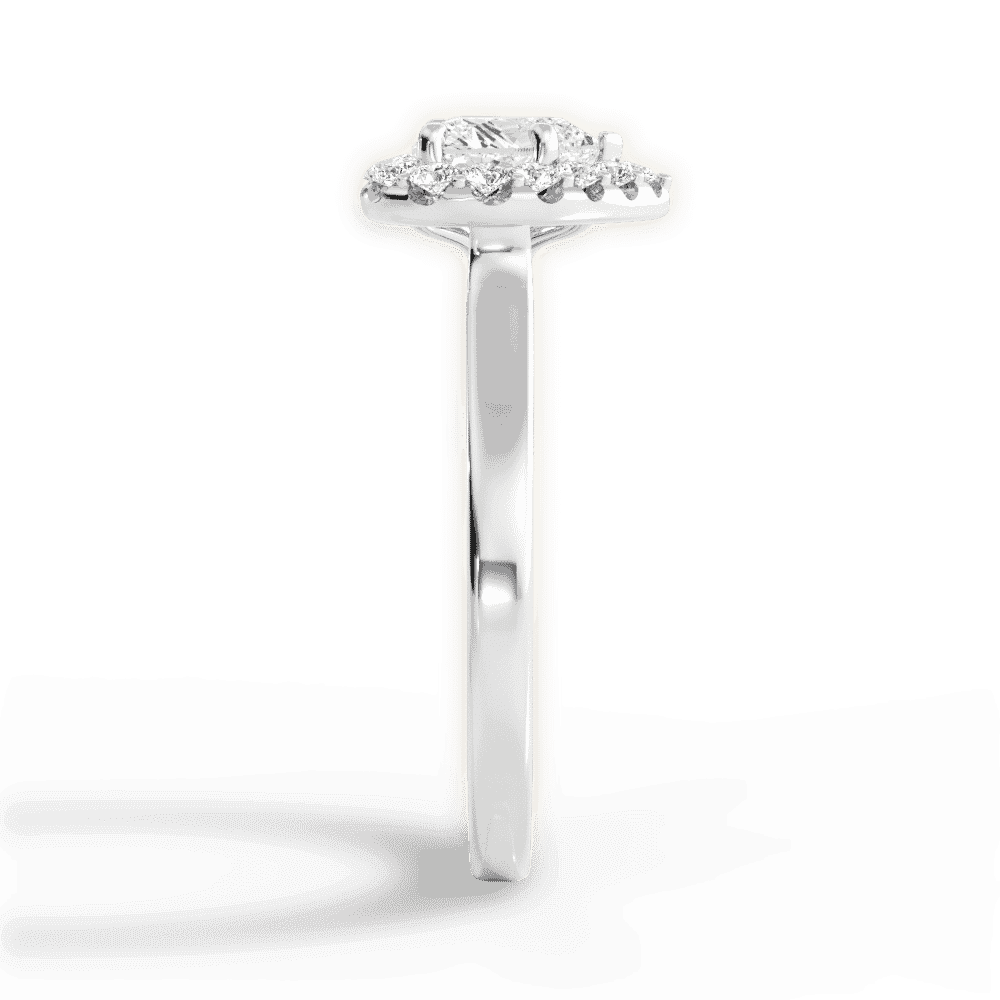 14kt White Gold/18kt White Gold/Platinum/heart/perspective