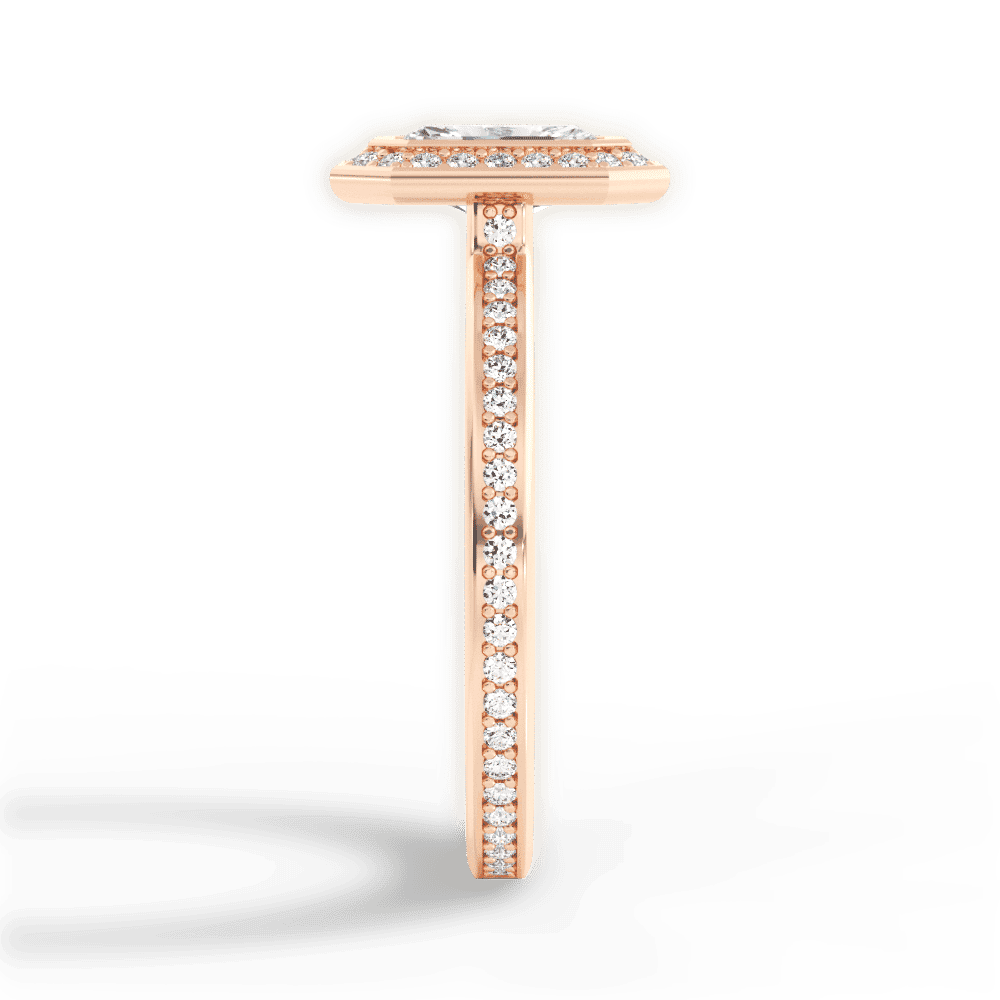 14kt Rose Gold/18kt Rose Gold/radiant/perspective