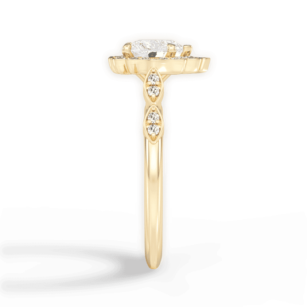 14kt Yellow Gold/18kt Yellow Gold/heart/perspective