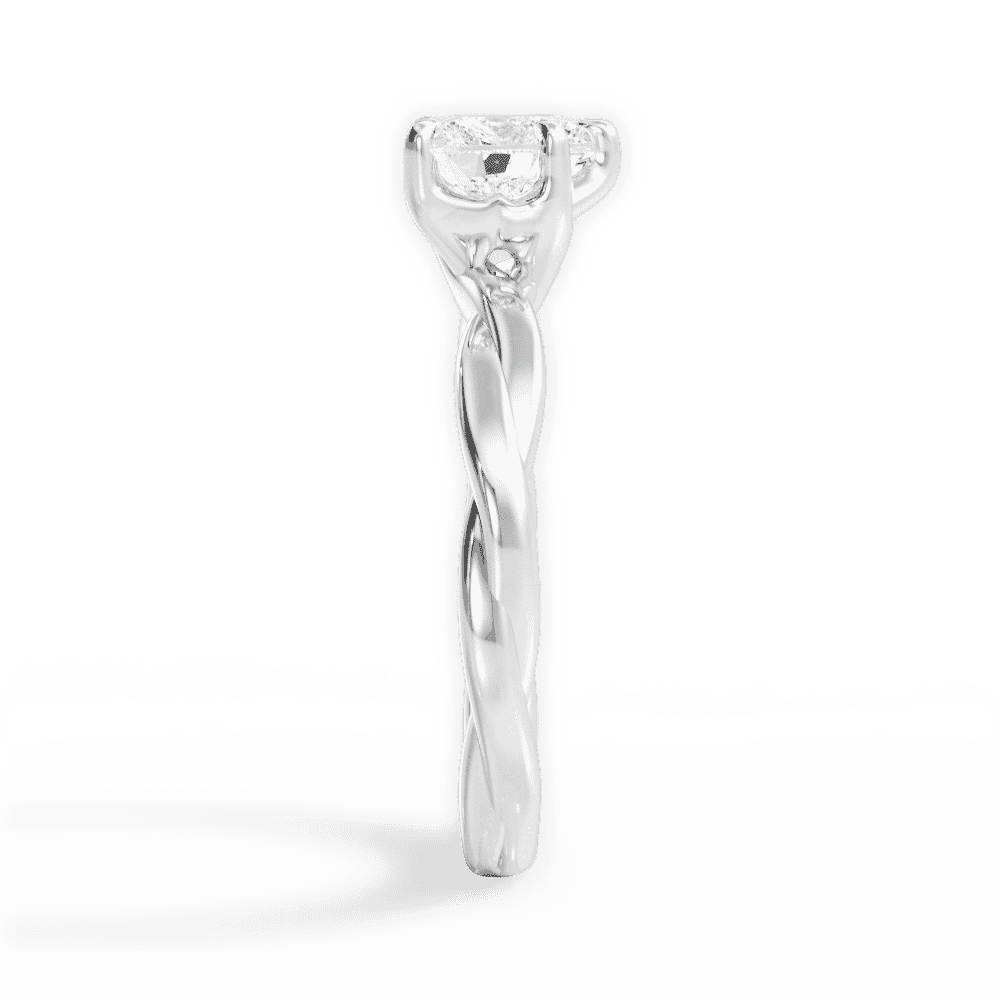 14kt White Gold/18kt White Gold/Platinum/heart/perspective
