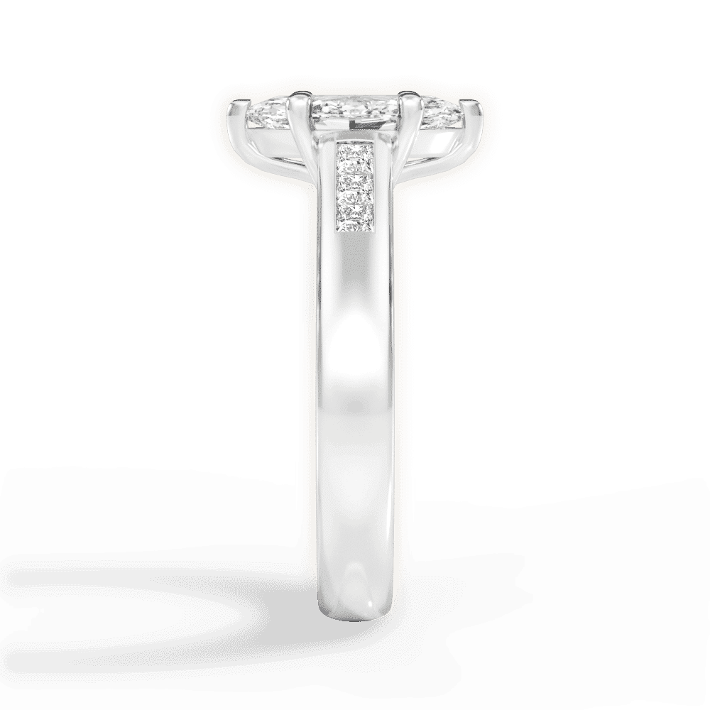 14kt White Gold/18kt White Gold/Platinum/marquise/perspective