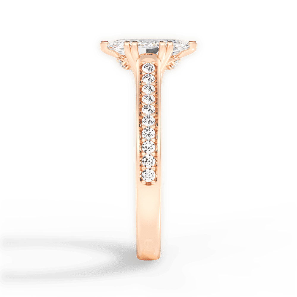 14kt Rose Gold/18kt Rose Gold/marquise/perspective
