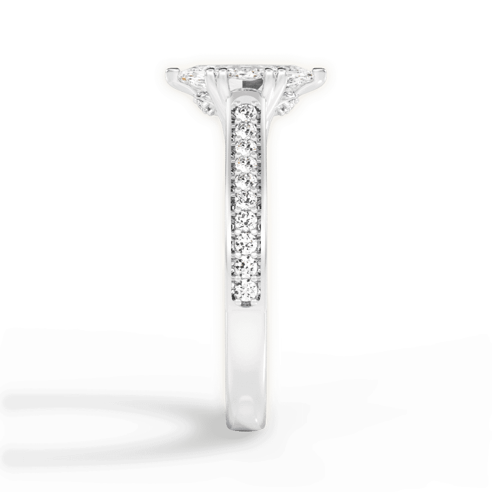 14kt White Gold/18kt White Gold/Platinum/marquise/perspective