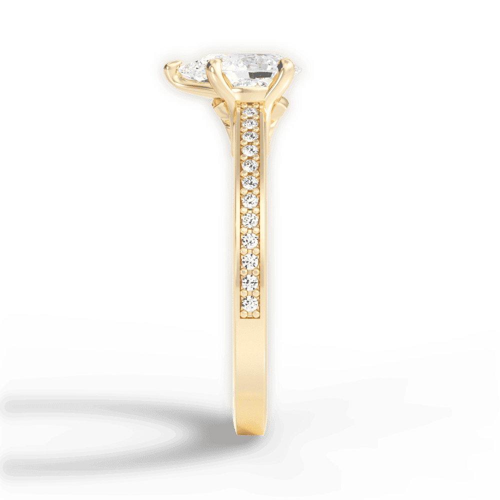 14kt Yellow Gold/18kt Yellow Gold/pear/perspective