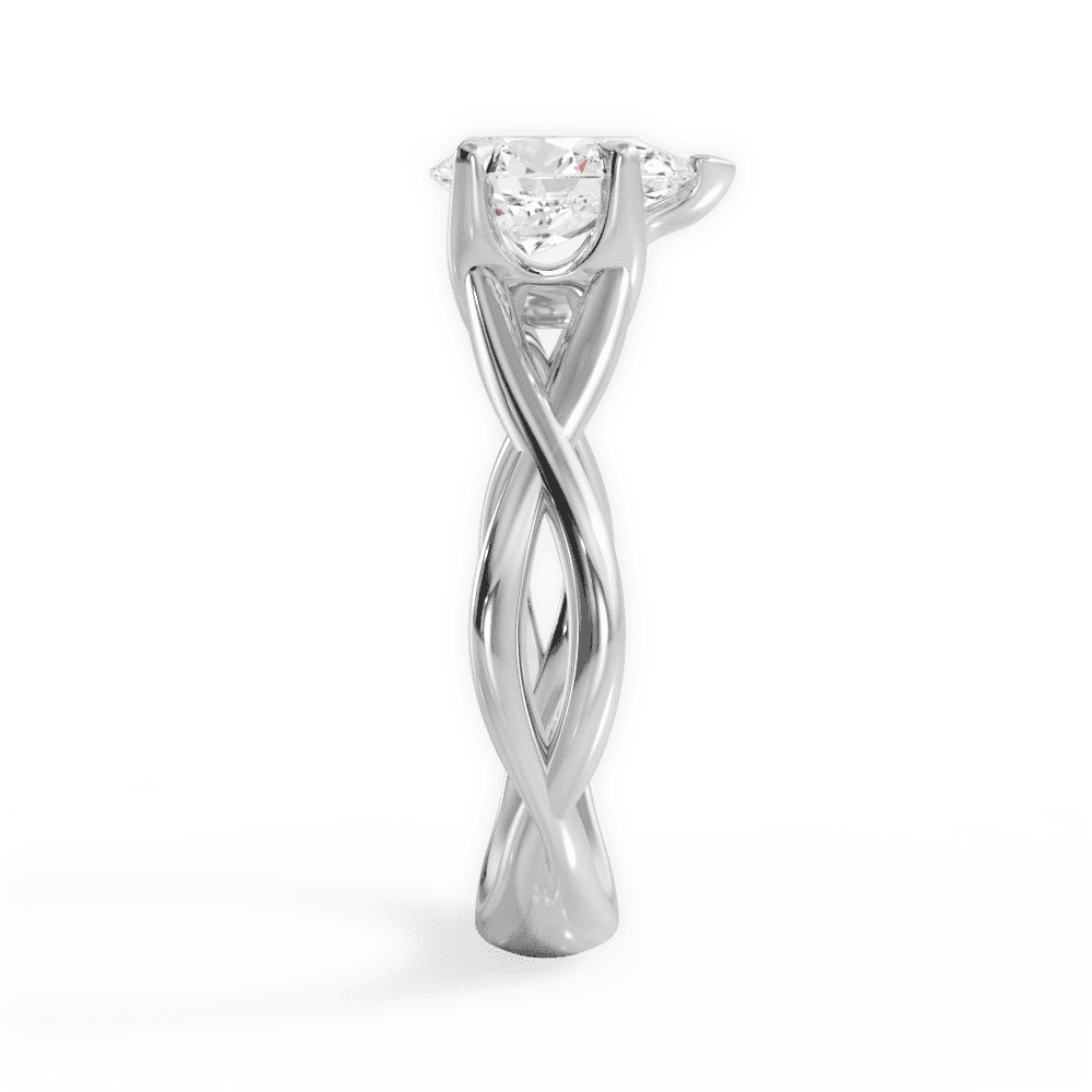 14kt White Gold/18kt White Gold/Platinum/pear/perspective