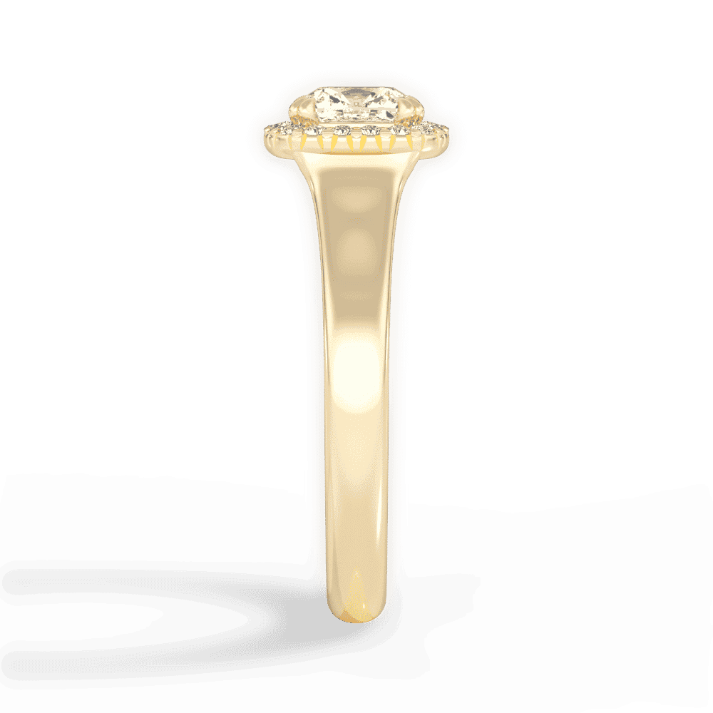 14kt Yellow Gold/18kt Yellow Gold/cushion/perspective