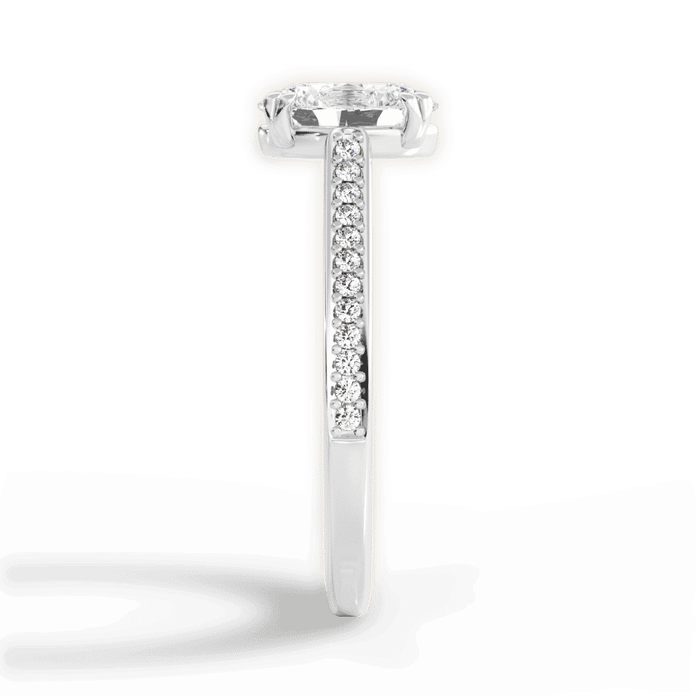 14kt White Gold/18kt White Gold/Platinum/oval/perspective
