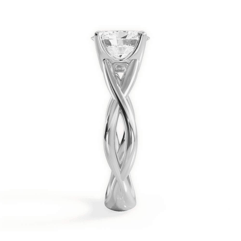 14kt White Gold/18kt White Gold/Platinum/oval/perspective