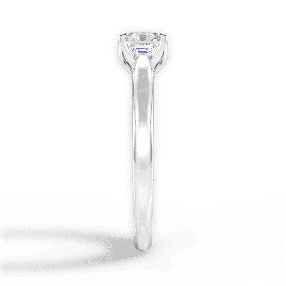 14kt White Gold/18kt White Gold/Platinum/asscher/perspective