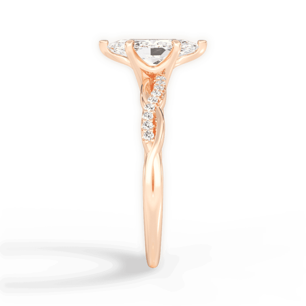14kt Rose Gold/18kt Rose Gold/marquise/perspective