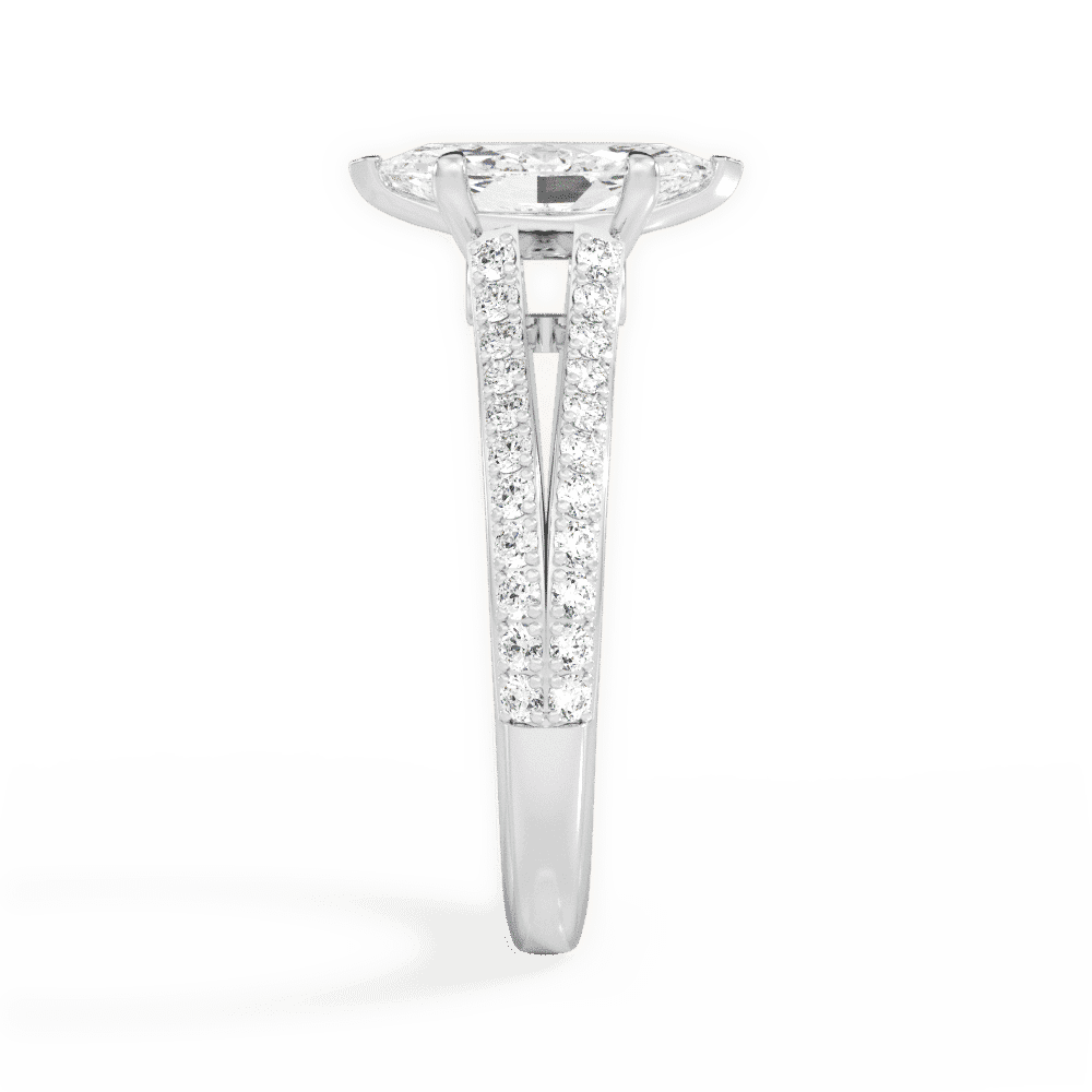14kt White Gold/18kt White Gold/Platinum/marquise/perspective