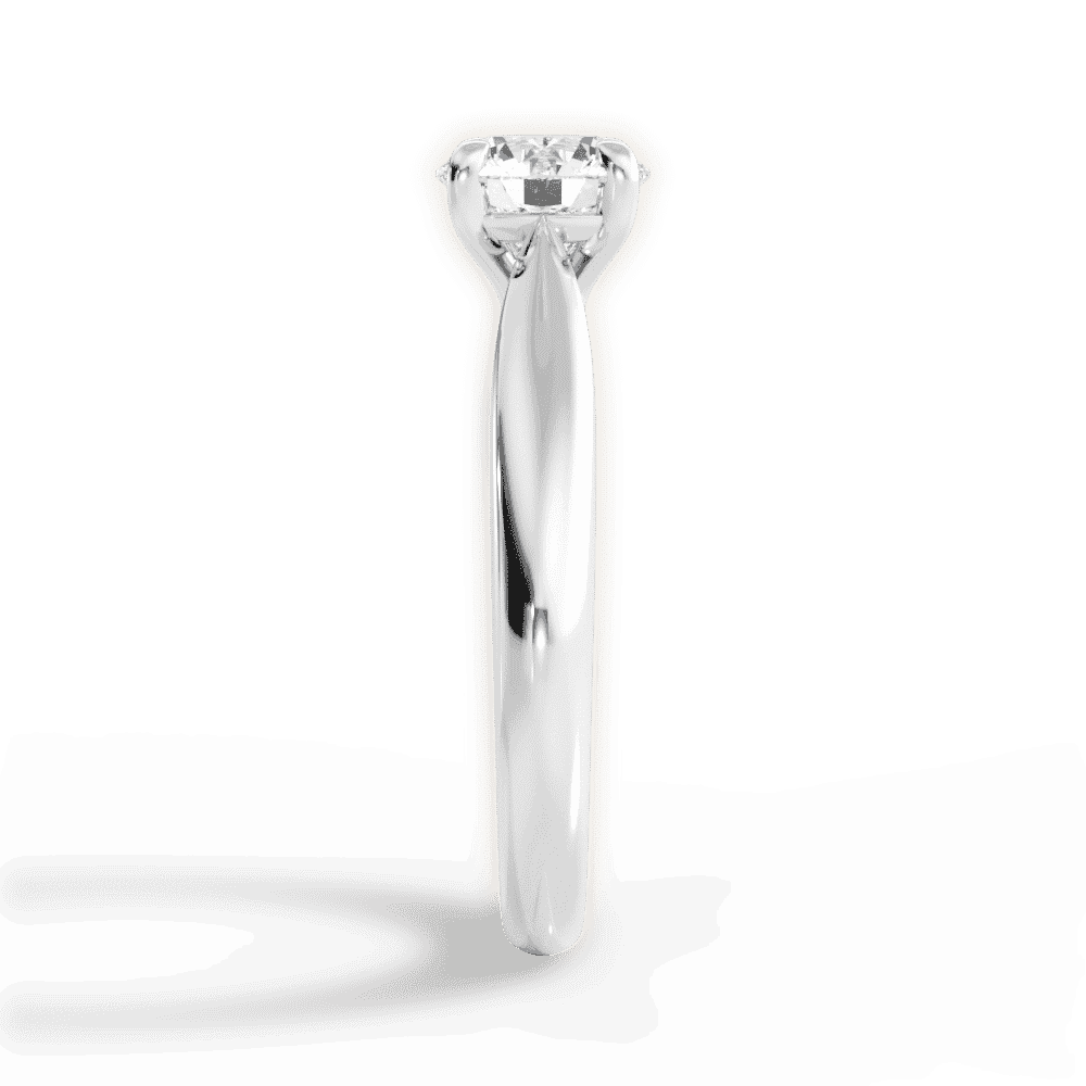 14kt White Gold/18kt White Gold/Platinum/round/perspective