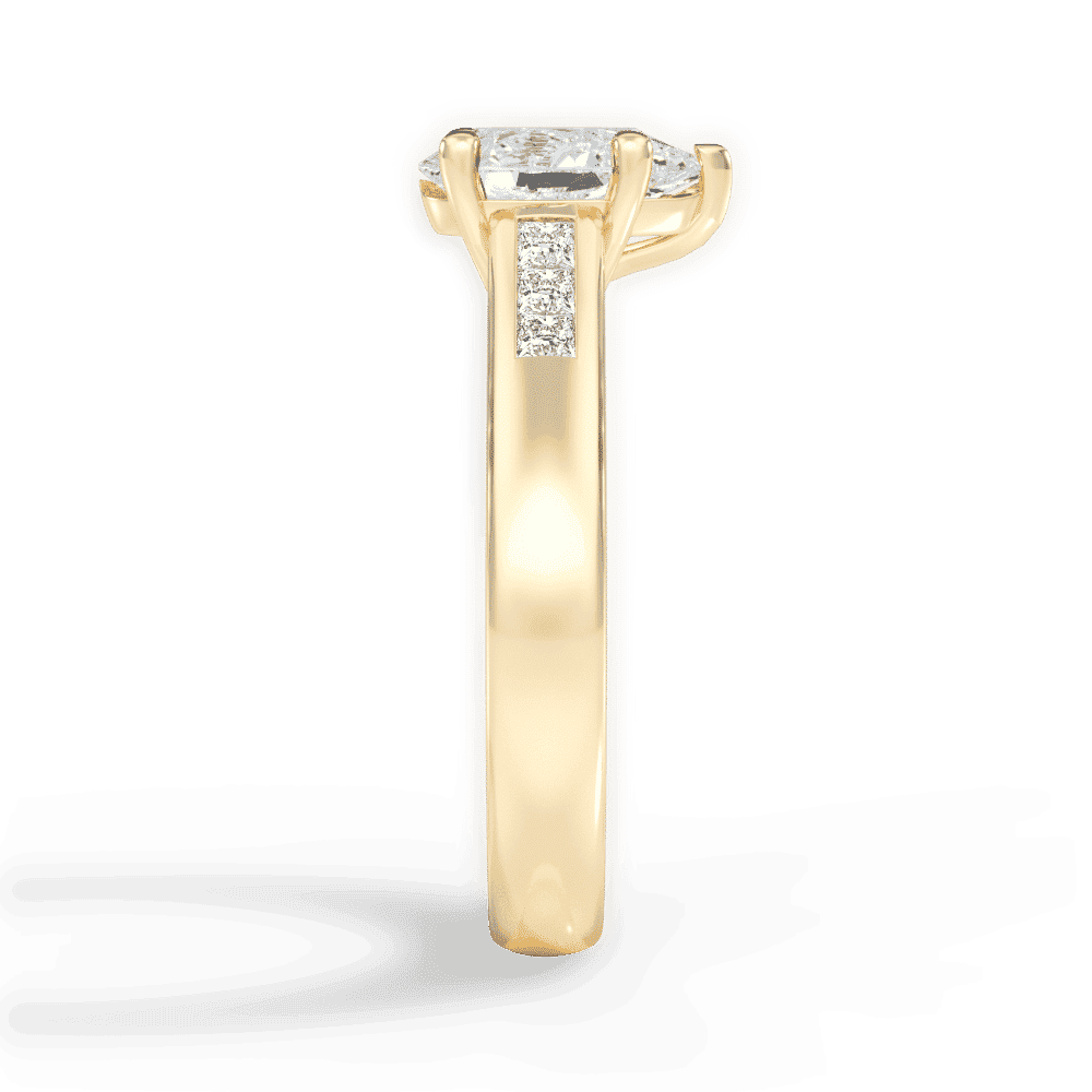 14kt Yellow Gold/18kt Yellow Gold/pear/perspective