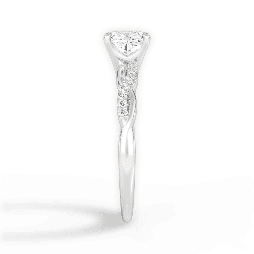 14kt White Gold/18kt White Gold/Platinum/cushion/perspective