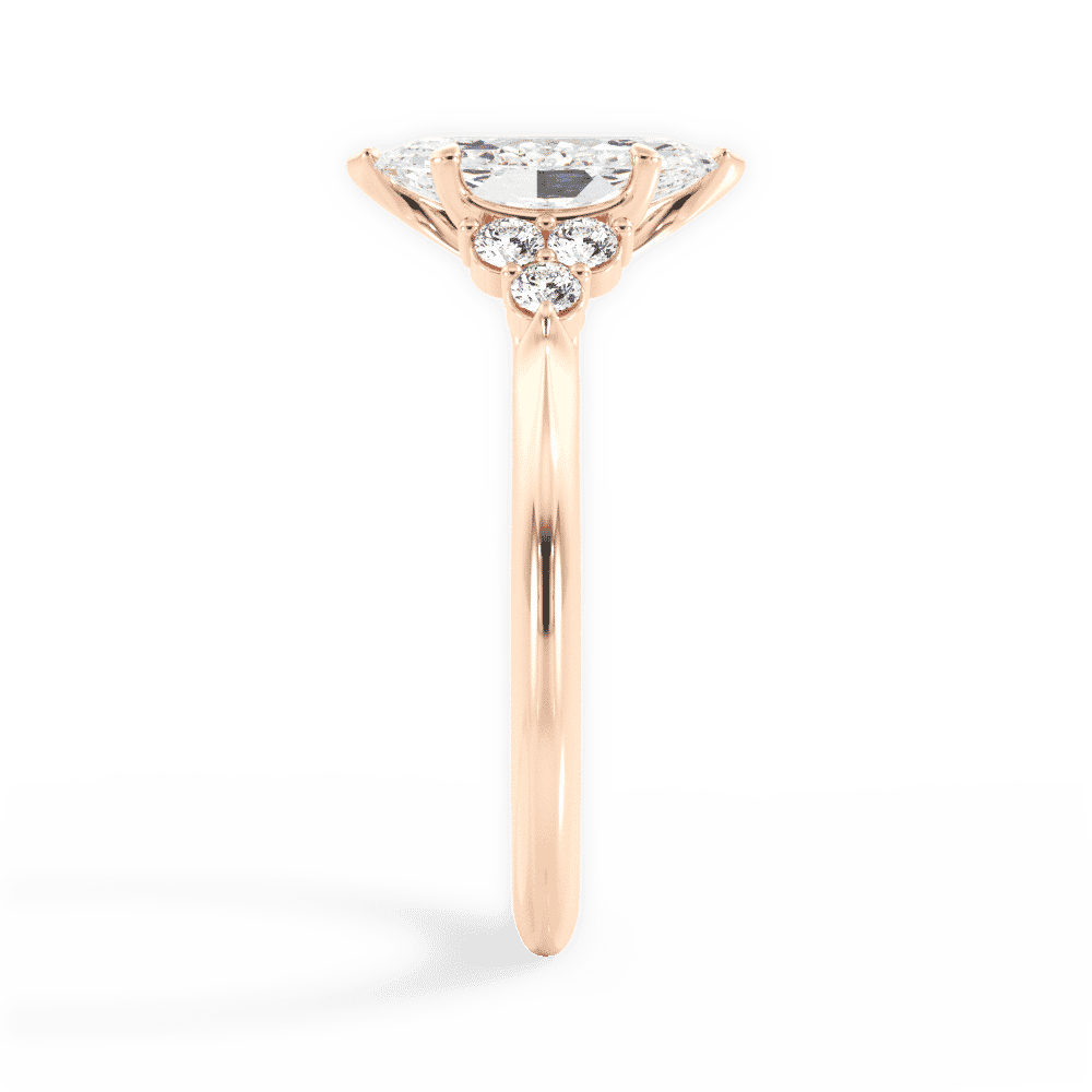14kt Rose Gold/18kt Rose Gold/marquise/perspective