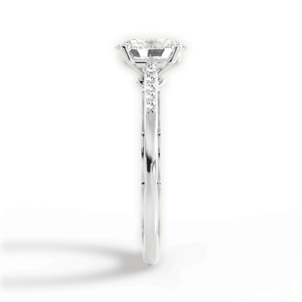 14kt White Gold/18kt White Gold/Platinum/oval/perspective