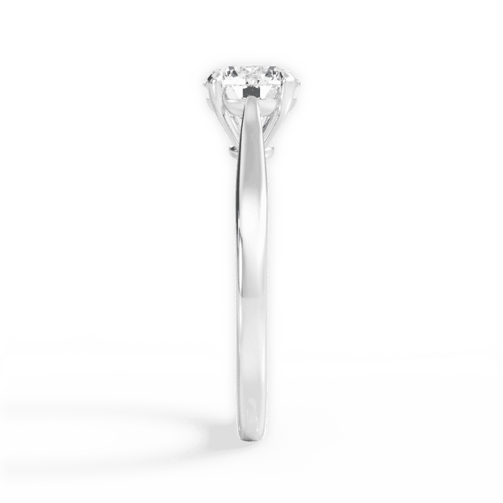14kt White Gold/18kt White Gold/Platinum/round/perspective