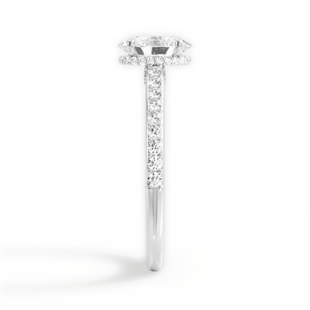 14kt White Gold/18kt White Gold/Platinum/oval/perspective