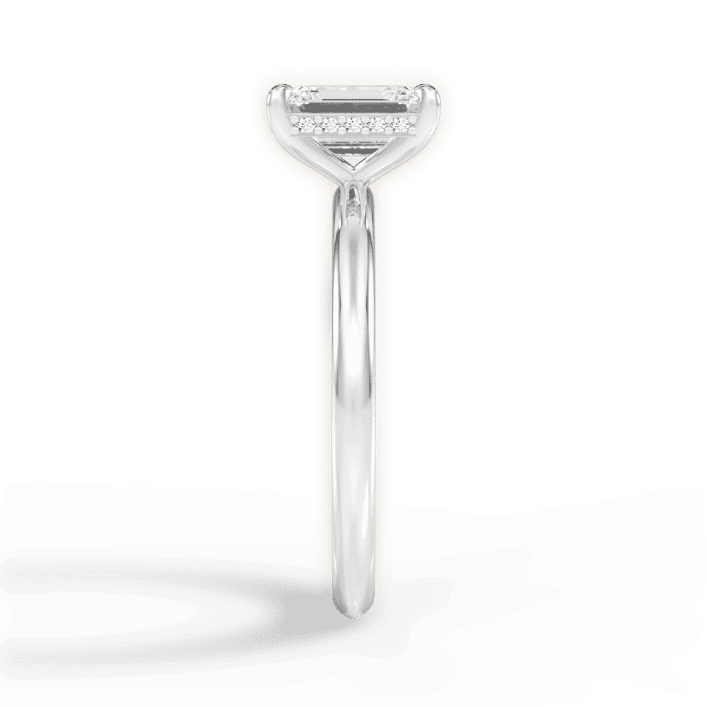 14kt White Gold/18kt White Gold/Platinum/emerald/perspective