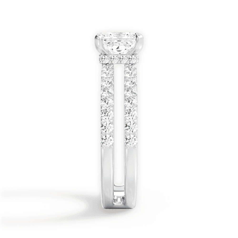 14kt White Gold/18kt White Gold/Platinum/princess/perspective