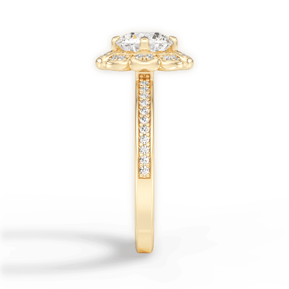 14kt Yellow Gold/18kt Yellow Gold/round/perspective