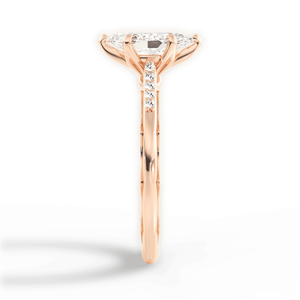 14kt Rose Gold/18kt Rose Gold/marquise/perspective