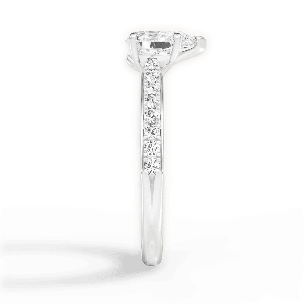 14kt White Gold/18kt White Gold/Platinum/pear/perspective