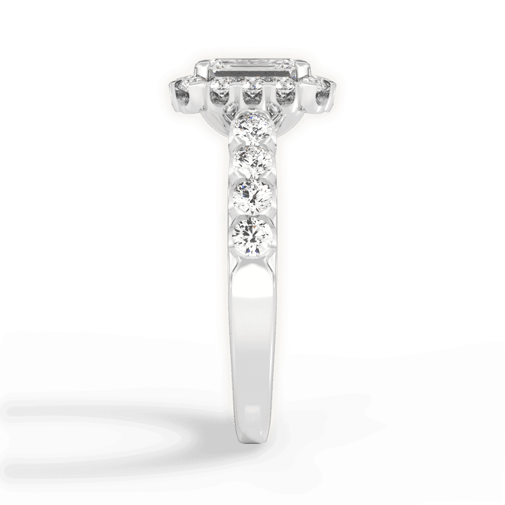 14kt White Gold/18kt White Gold/Platinum/emerald/perspective