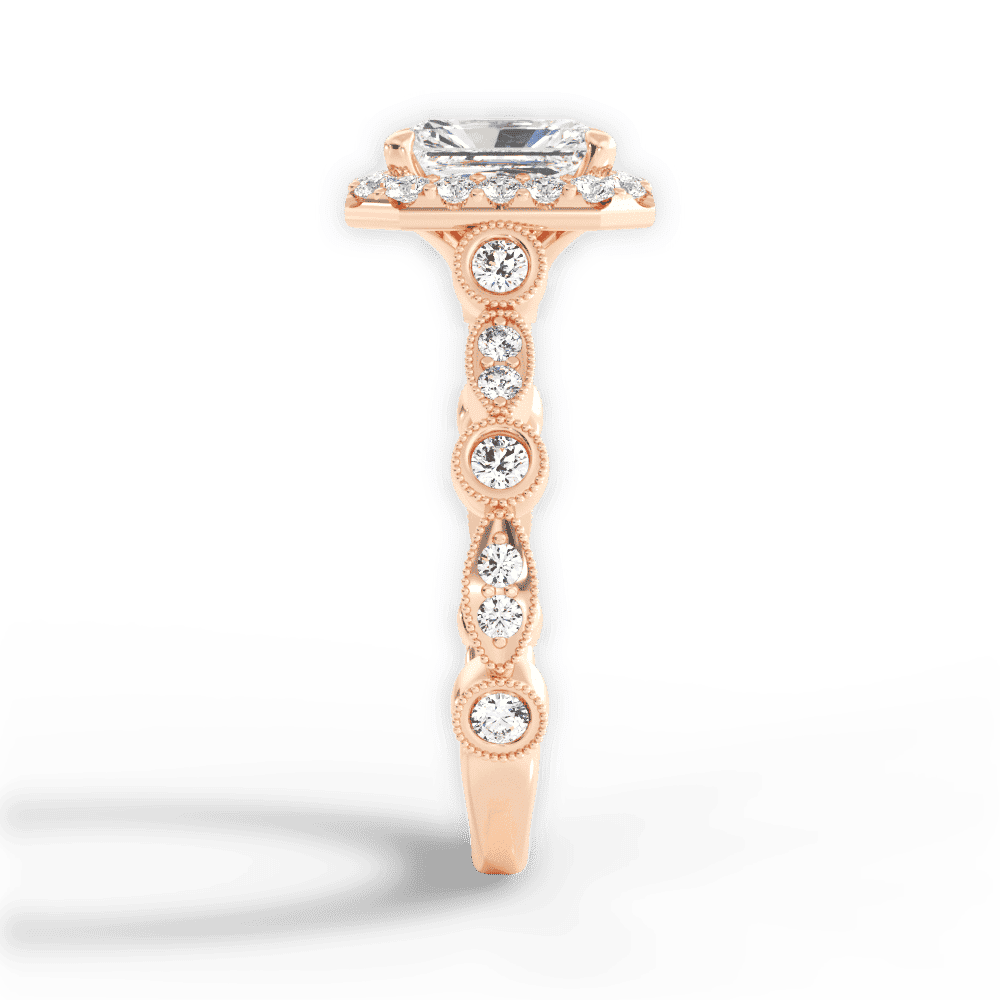 14kt Rose Gold/18kt Rose Gold/radiant/perspective