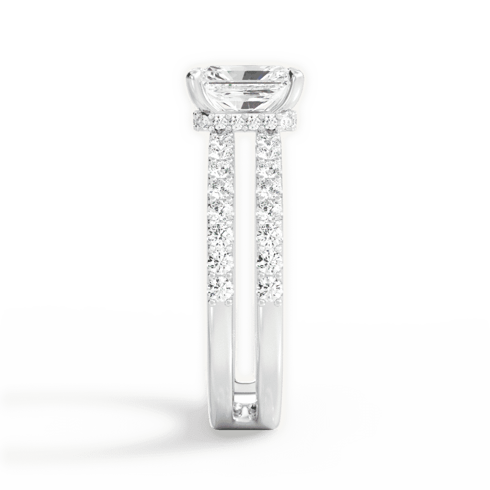 14kt White Gold/18kt White Gold/Platinum/radiant/perspective