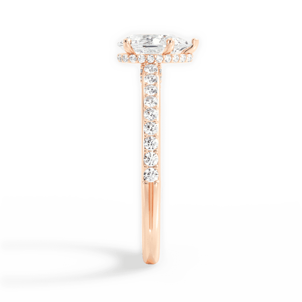 14kt Rose Gold/18kt Rose Gold/pear/perspective