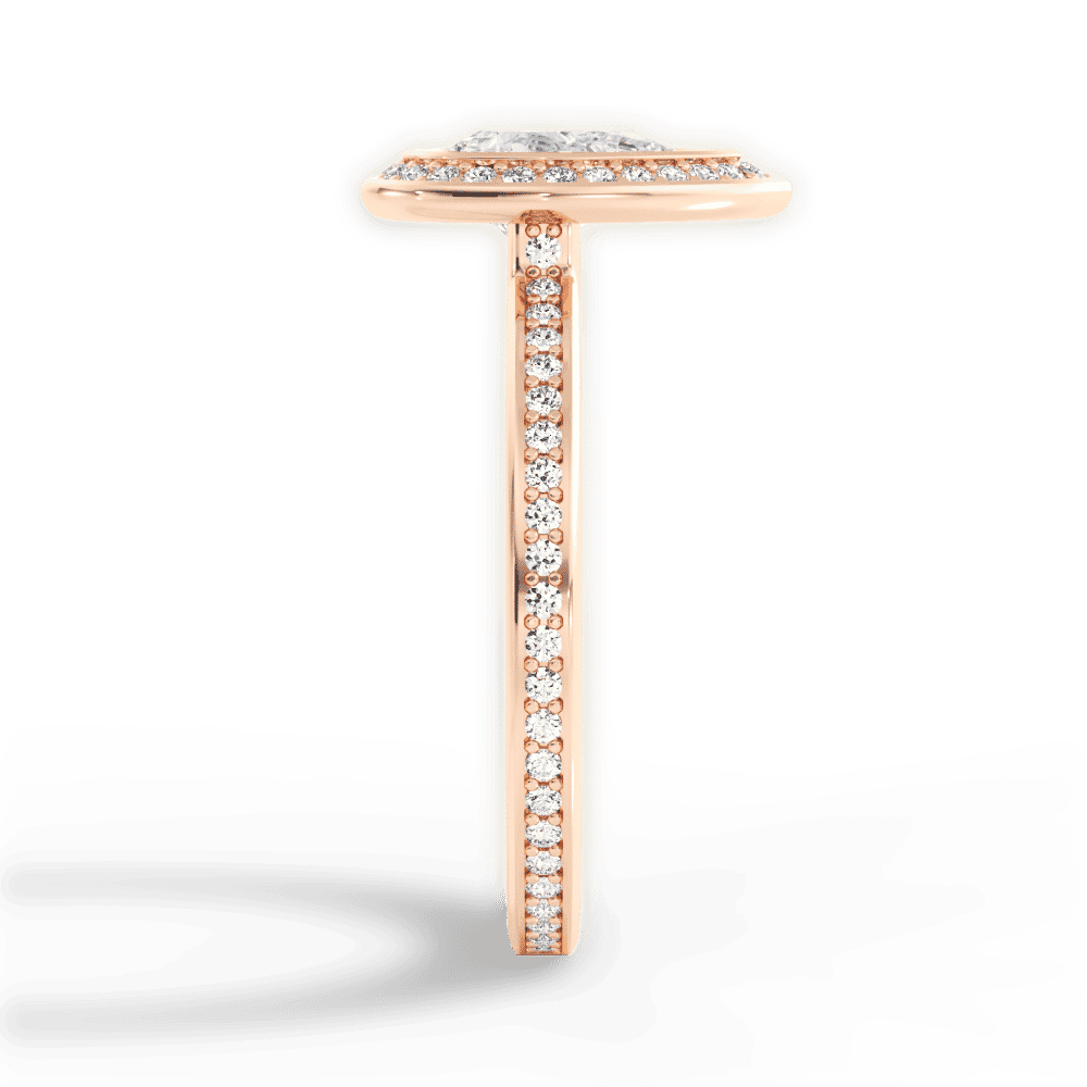 14kt Rose Gold/18kt Rose Gold/pear/perspective