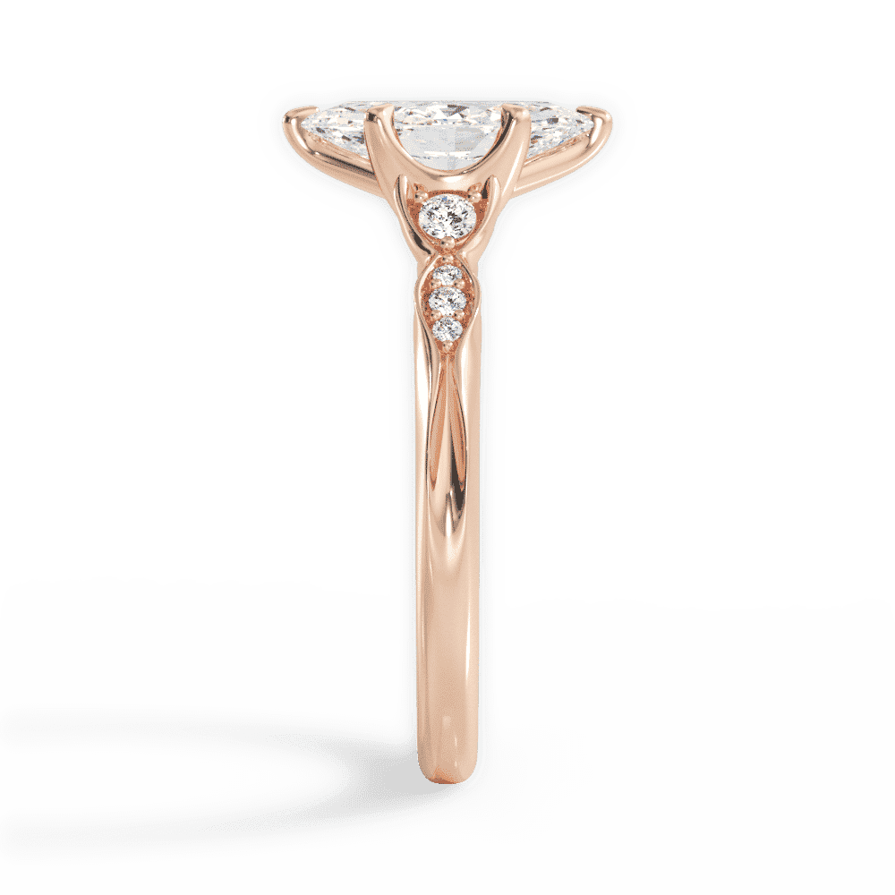 14kt Rose Gold/18kt Rose Gold/marquise/perspective