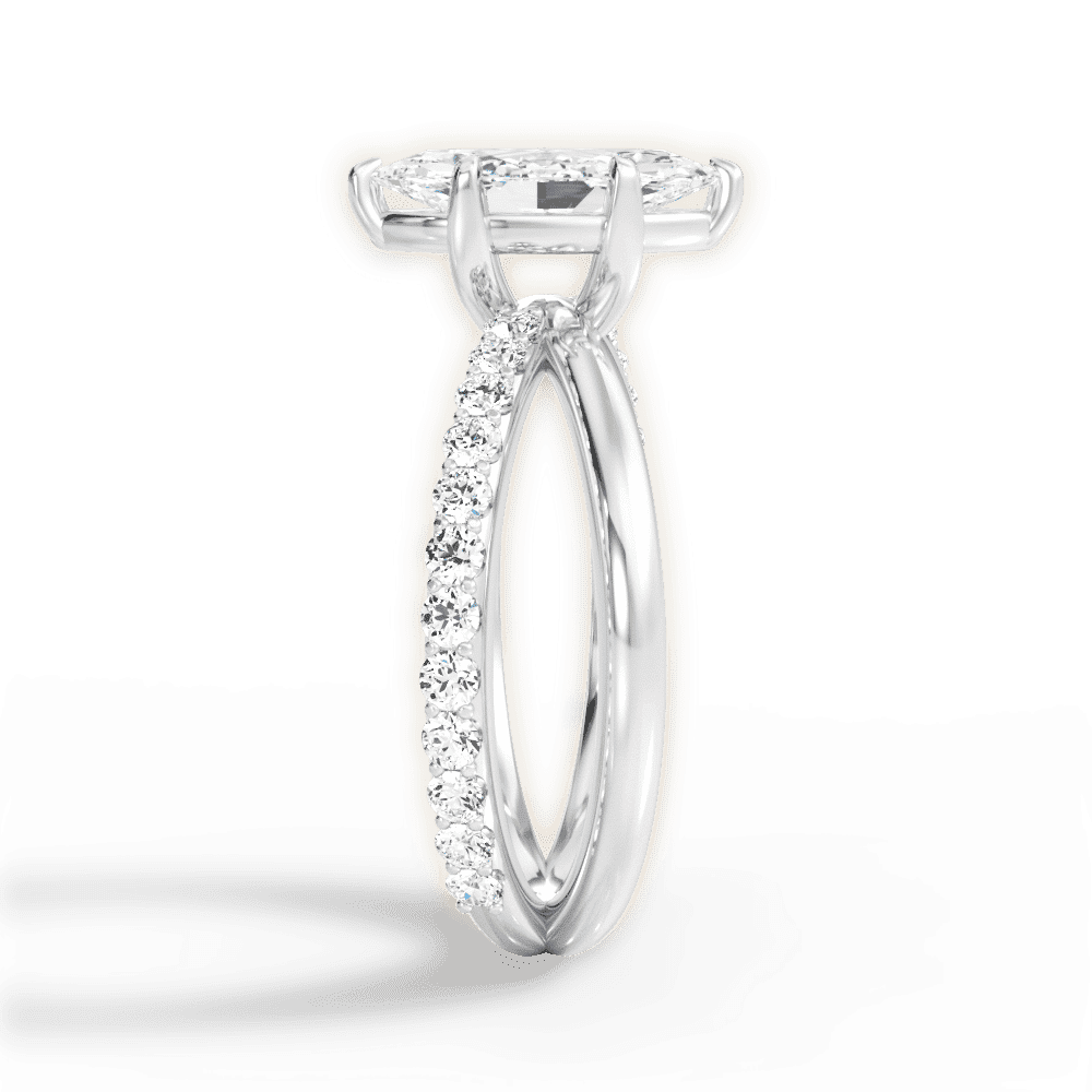 14kt White Gold/18kt White Gold/Platinum/marquise/perspective