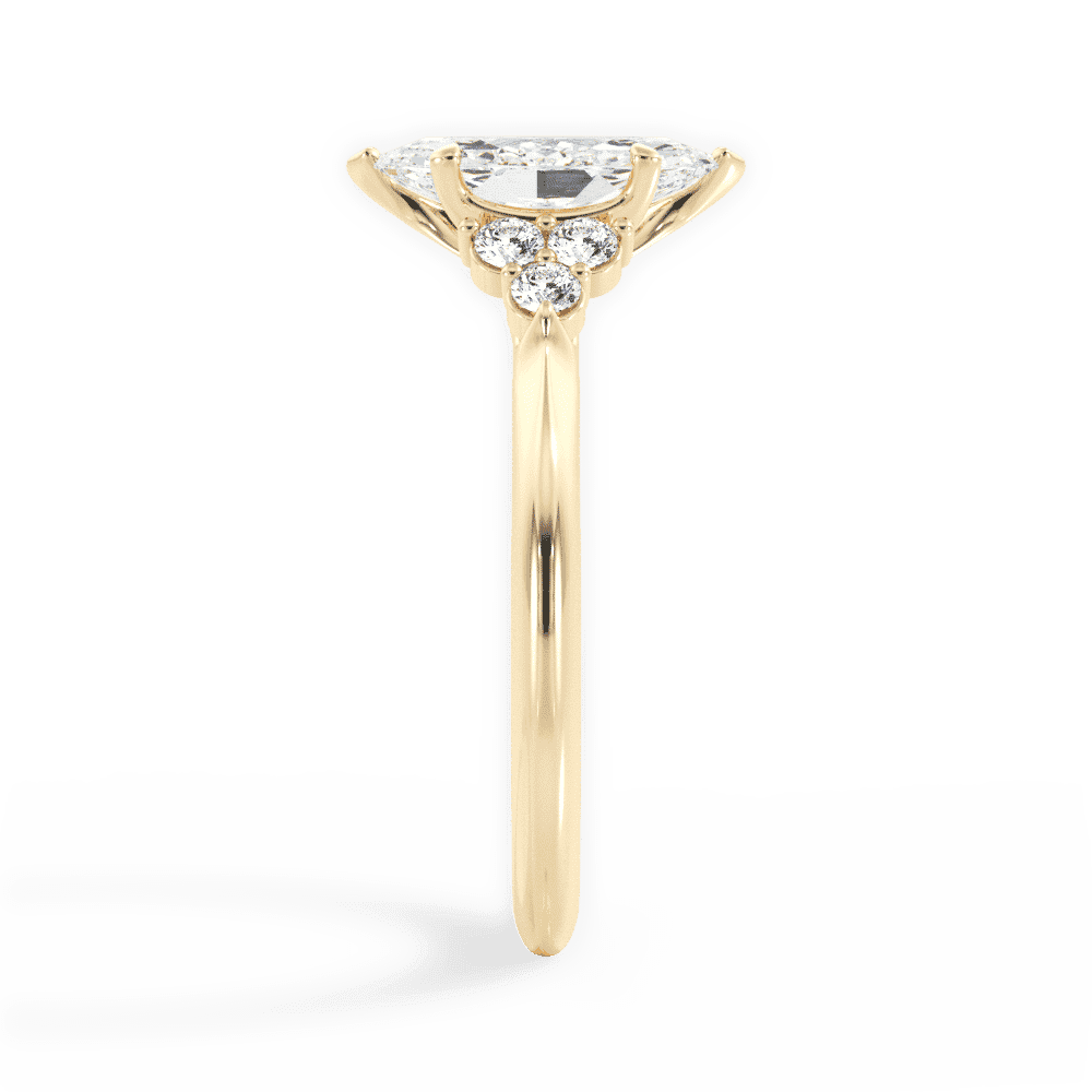 14kt Yellow Gold/18kt Yellow Gold/marquise/perspective