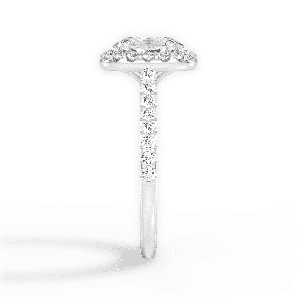 14kt White Gold/18kt White Gold/Platinum/oval/perspective